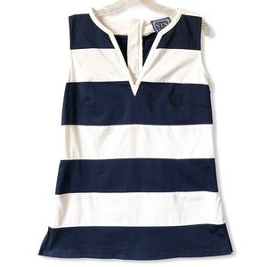 Sail to Sable Sleeveless Striped Nautical Blouse M